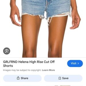 NWT GRLFRND Blue Jean Cut Off Shorts